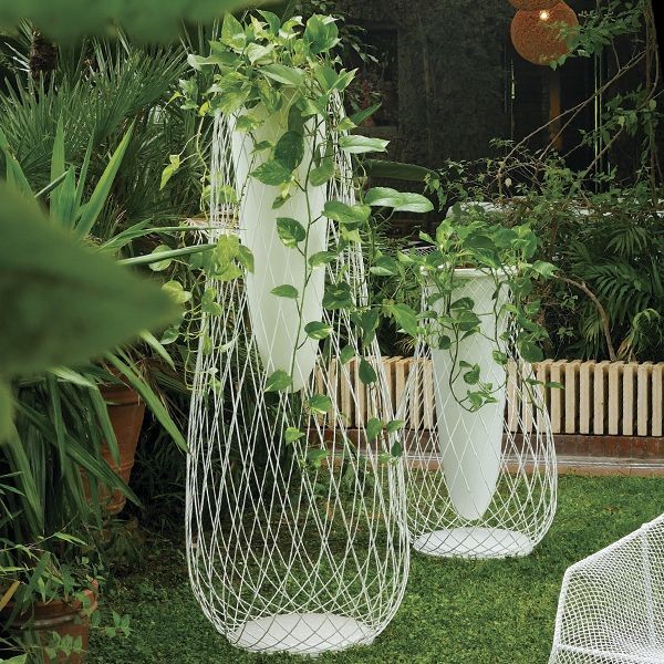 Metal Mesh and Glass Outdoor Vase Outdoor Pots And Planters chicago
