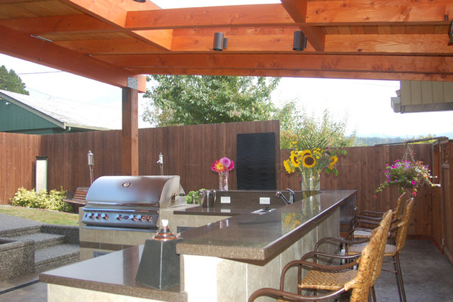 Outdoor Kitchen, Before & After Photos contemporary