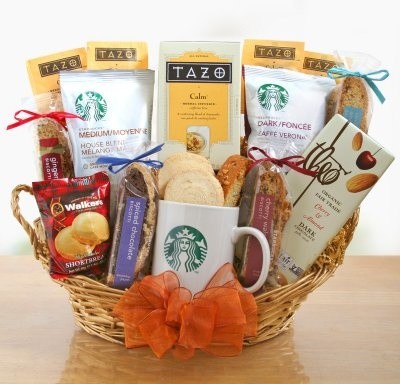Starbucks Coffee and Tea Delights Gift Basket - Modern - Coffee And Tea Makers - by Hayneedle