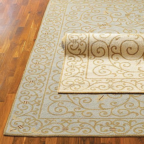 Fleur de Lis Wool Area Rug Traditional Rugs