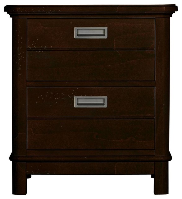 Boardwalk Two Drawer Night Stand Espresso Antique Finish