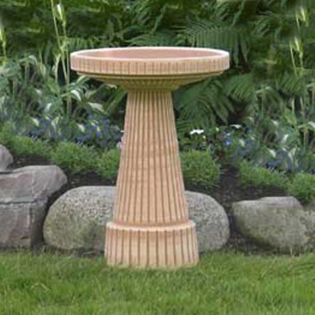 Burley Clay Loam Brown Universal Ceramic Bird Bath BCBROWN