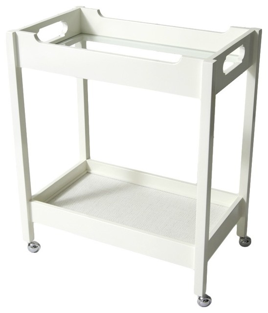 Bar Cart White Dove Contemporary Bar Carts by oomph