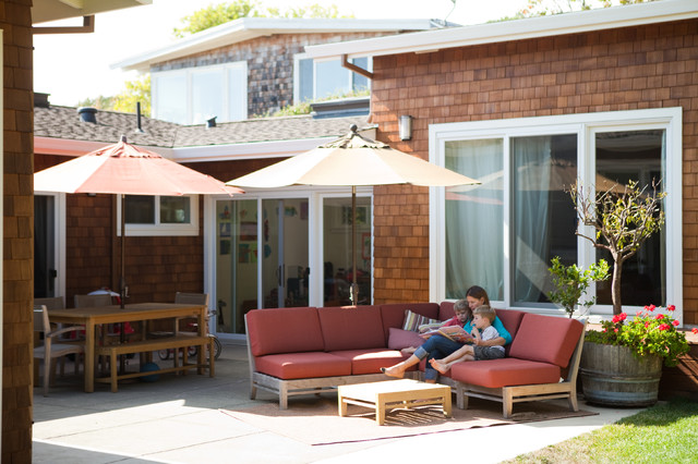 A Tiburon home and focus on the kitchen contemporary patio