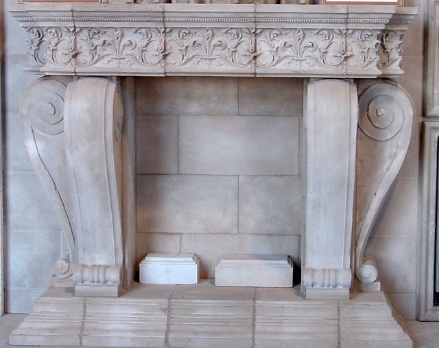 Fireplace surrounds and mantels Mediterranean Indoor Fireplaces