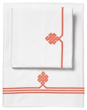 Coral Gobi Embroidered Sheet Set - traditional - sheet sets - - by ...