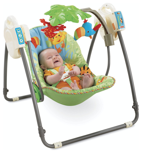 Fisher Price Rainforest™ Open Top Take Along Baby Swing