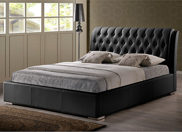  Queensize Bed with Tufted Headboard  Contemporary  Headboards  by