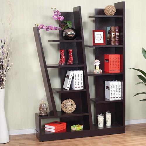 Lotta Modern Bookcase / Display in Red Cocoa Brown Modern Storage by
