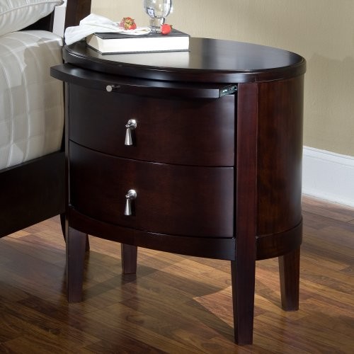 Port 2 Drawer Oval Nightstand Contemporary Nightstands And Bedside