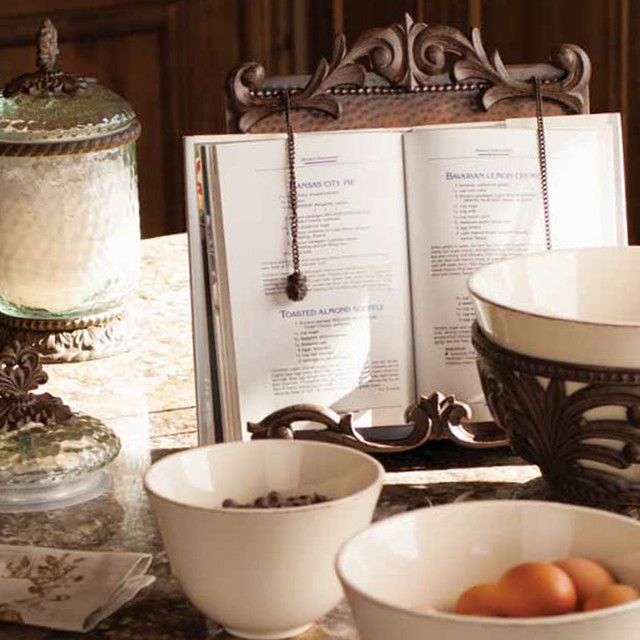 The GG Collection Antique Copper Cookbook Holder Traditional