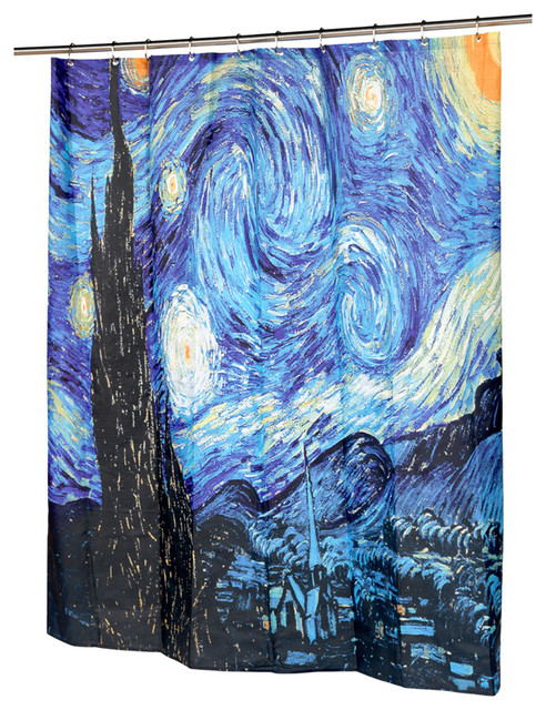 Starry Night Bathroom Shower Curtain
