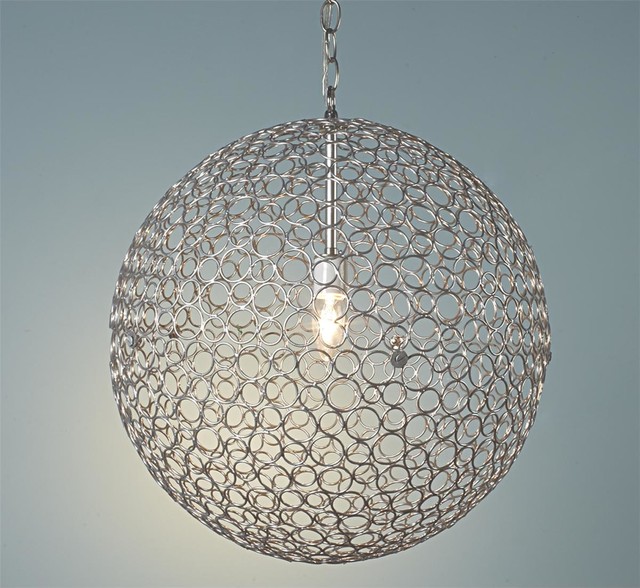 Silver Circles Sphere Pendant Light Pendant Lighting by Shades of Light