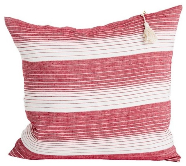 Hedgehouse Cortina Cranberry Throw Pillow Traditional Decorative