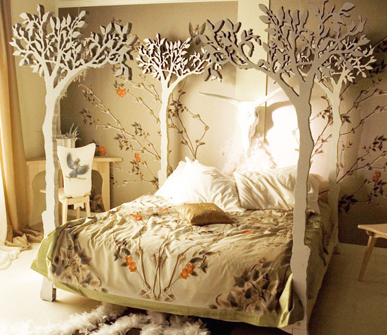 ... Tree Canopy Bed - modern romantic Scandinavian design eclectic-bedroom