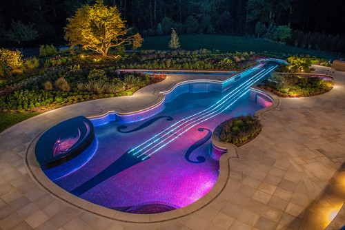 eclectic pool art home decor