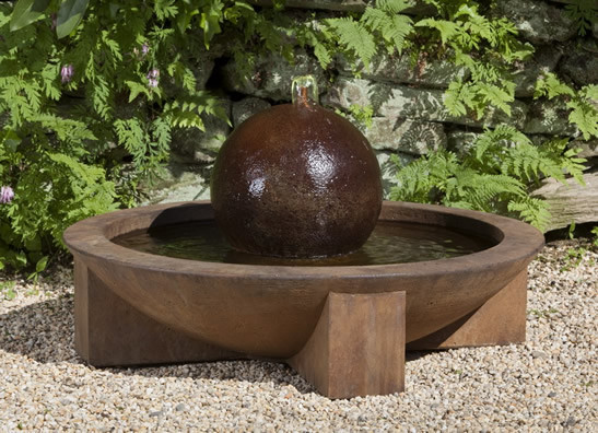 Low Zen Sphere Garden Fountain - Outdoor Fountains And Ponds 