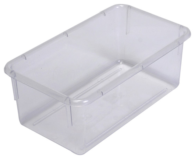 Steffywood Home Plastic Storage Box Clear Tote Tray 13"L X 8"W