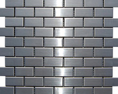 Stainless Steel Tile 1 x 2 modern kitchen tile