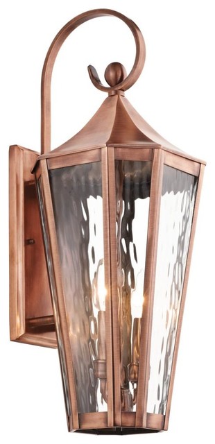 Two Light Antique Copper Wall Lantern - Traditional - Outdoor Wall Lights And Sconces - by We ...