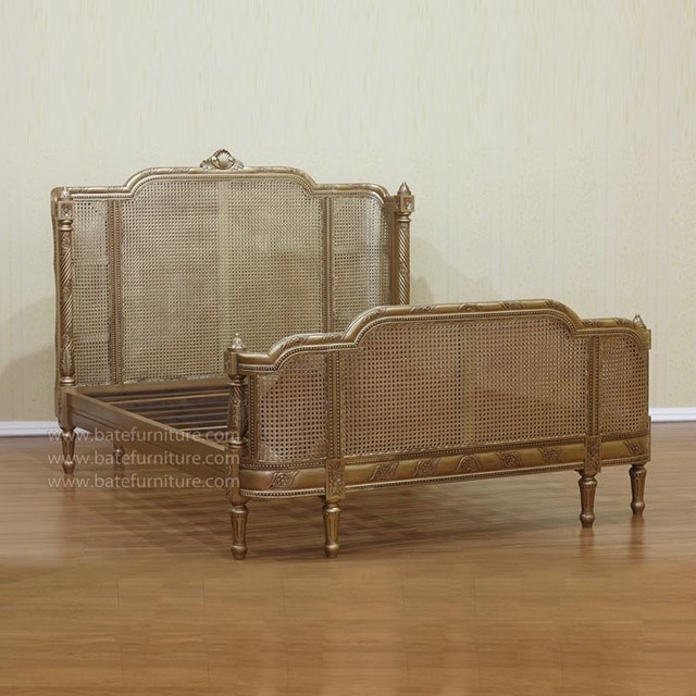 French Curved Rattan Bed Eclectic Beds by BATE Furniture Industries