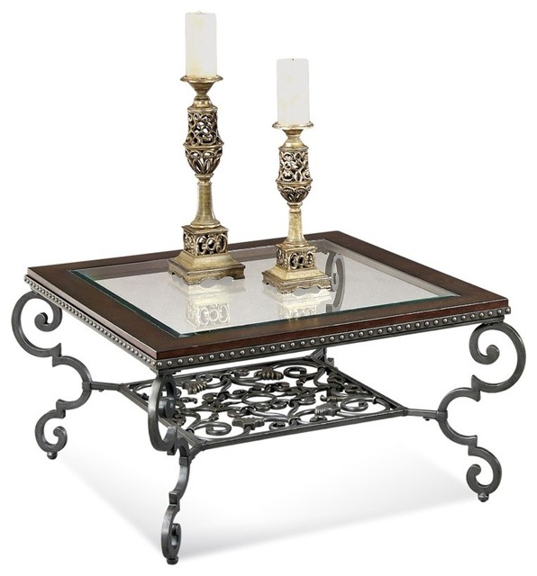 Bassett Mirror Giordino Square Cocktail Table and 2 Rectangle End