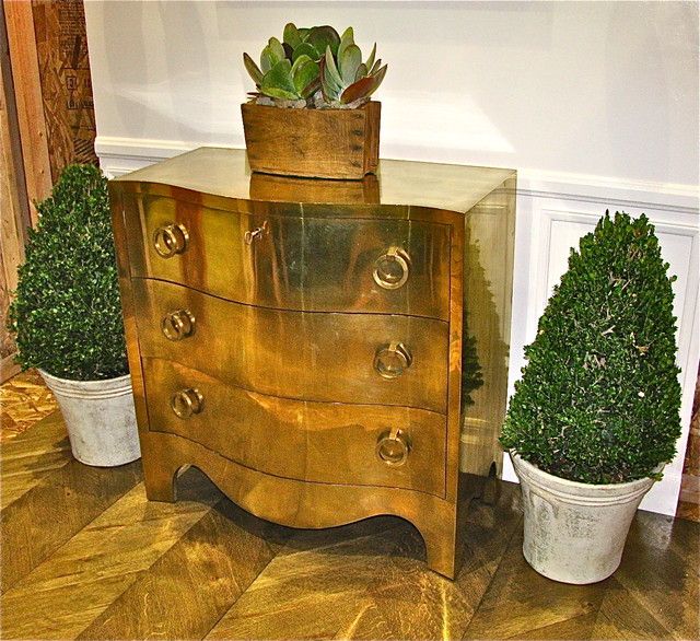 Brass Serpentine Chest Modern Buffets And Sideboards los angeles by Design With A Reason