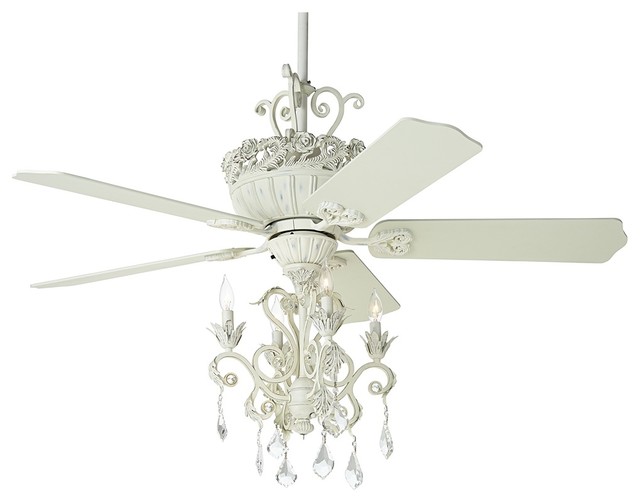 ... Casa Chic™ Antique White Chandelier Ceiling Fan modern-ceiling-fans