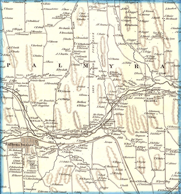 Map Of The Town Of Palmyra, N.Y. Modern Fine Art Prints by