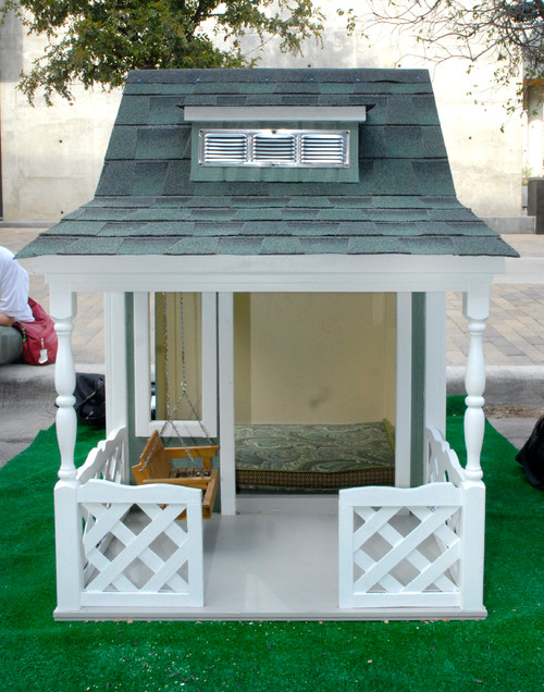 Ideas de Casas para Perros casa para perro con cojin y mecedora