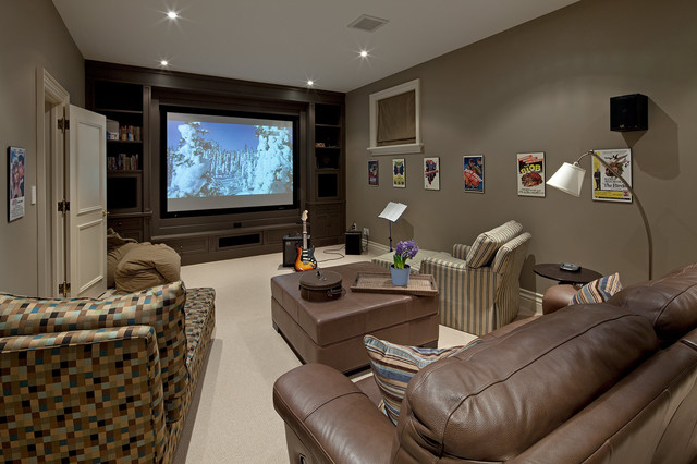 House 6 - traditional - home theater - toronto - by Peter A ...