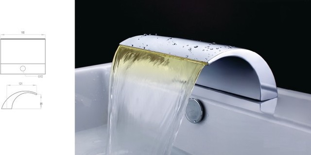 Faucet Tub Waterfall Decoration News Oil Rubbed Bronze Side