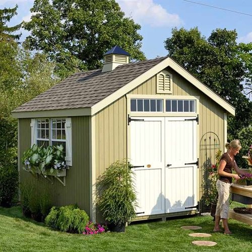  10 ft. Williamsburg Colonial Panelized Garden Shed contemporary-sheds