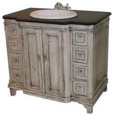 Single Bathroom Vanity on Maine French Provincial Single Bathroom Vanity Burnt Oak