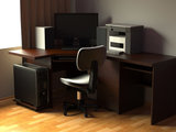 Corner computer stand with hutch pictures to pin on pinteres.