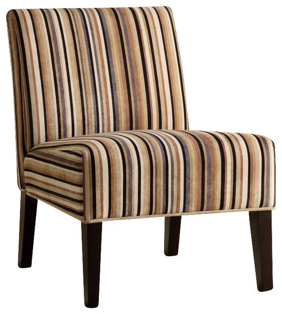 Homelegance Lifestyle Armless Accent Chair in MultiColored Stripe