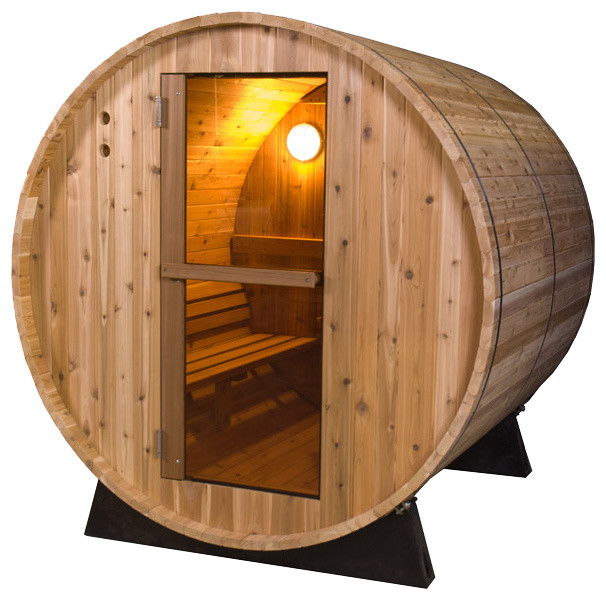 Greenbrier Valley Western Red Cedar Barrel Sauna Traditional Saunas By Saunasupplyworld Com