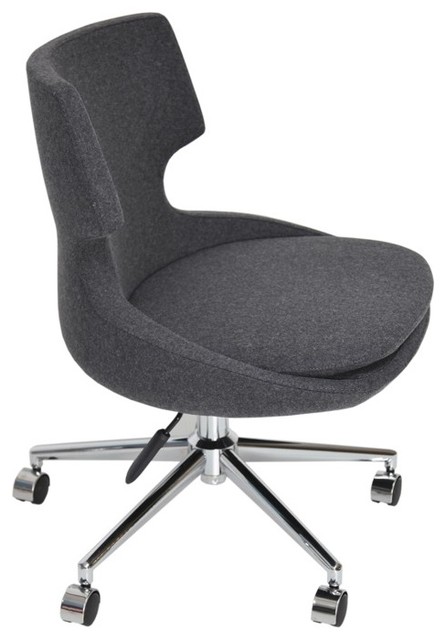Patara Office Chair by sohoConcept - Dark Grey Wool - contemporary ...