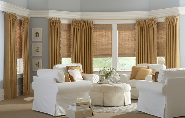 Window Treatments Blinds And Curtains Together Curtains and Window Treat