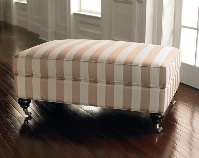 HGTV Home Custom Rectangular Upholstered Ottoman by Bassett Furniture