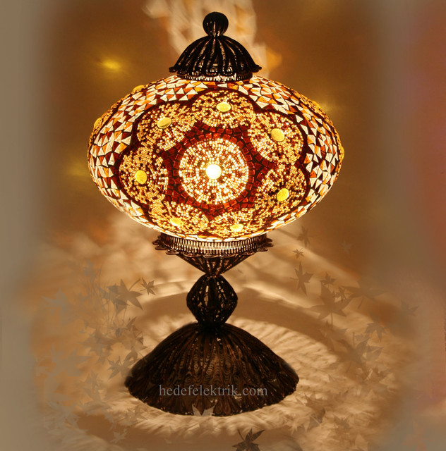 Turkish Style Mosaic Lighting Eclectic Table Lamps other metro