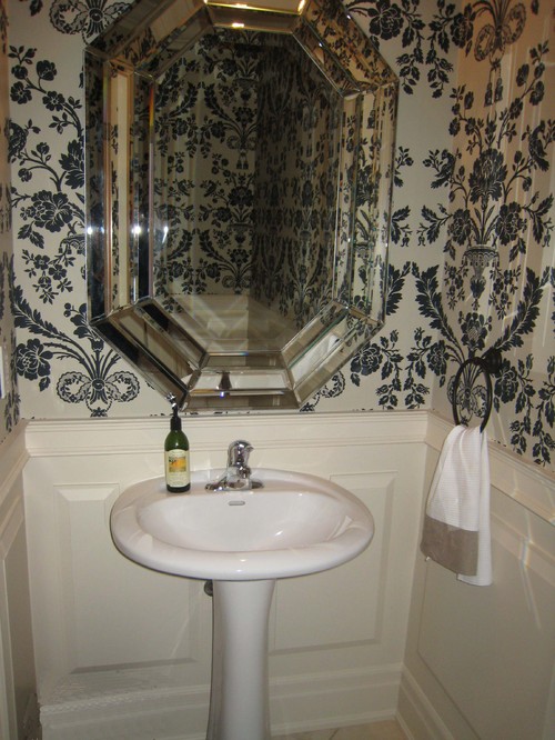 What is the best shape mirror to place with a round pedestal sink ...