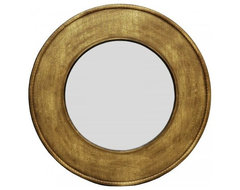 Oriental Furniture Antique Gold Round Calligraphy Wall Mirror modern mirrors