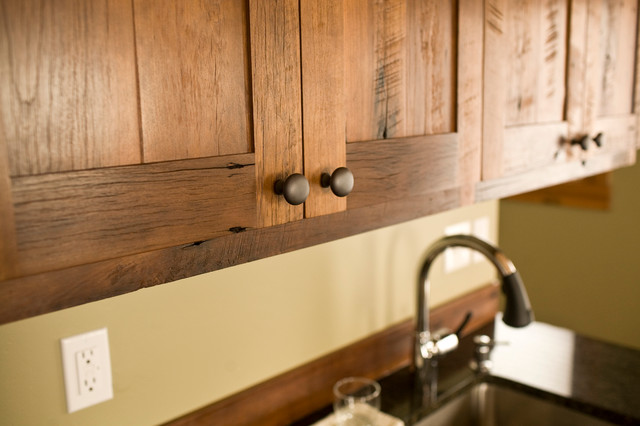 Reclaimed Wood Kitchen Cabinets Custom