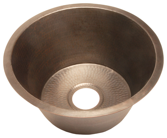 ... BFC3KIT Large Round Copper Kitchen Sink With Flat Bottom kitchen-sinks