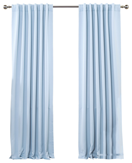 light blue curtains with liner