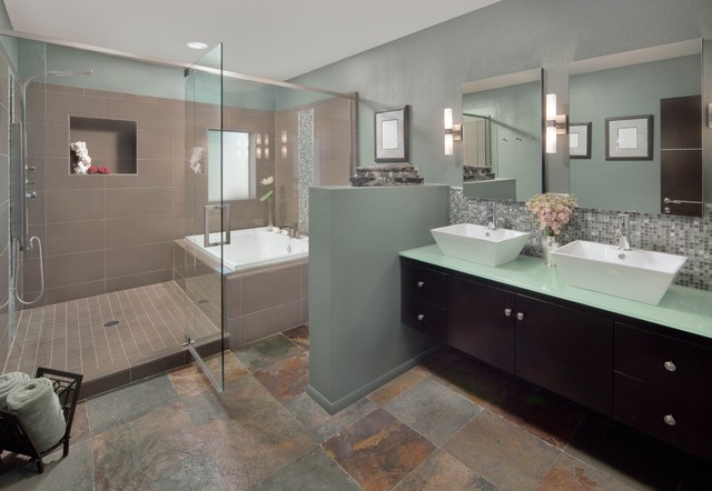 Modern Master bath addition - contemporary - bathroom - phoenix ...