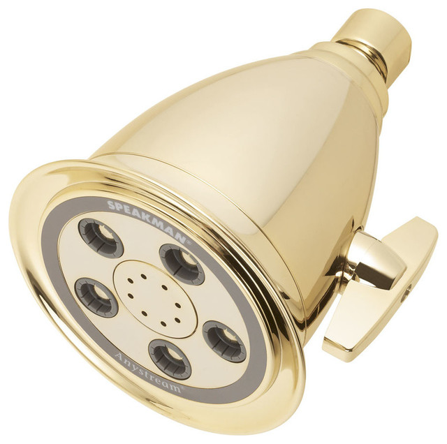 Speakman Anystream Hotel Showerhead, Polished Brass Finish