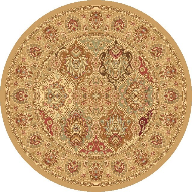 New Vision, Panel Berber, 5'3" Round Contemporary Area Rugs by