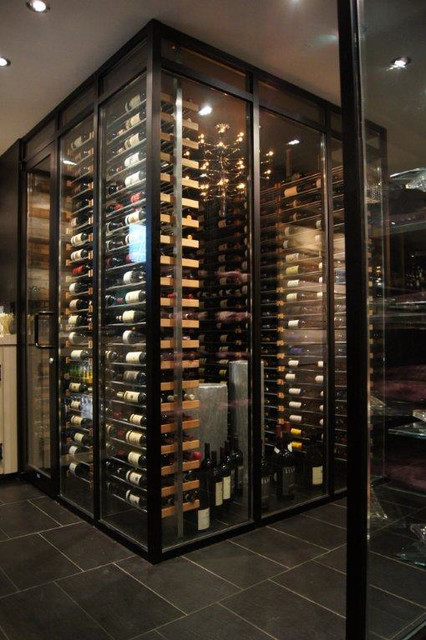 Millesime racks in the wine cellar -7- - Contemporary ...